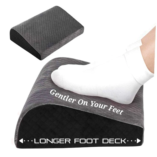 Kölbs Office Foot Rest Under Desk - Plush Velvet and Memory Foam - Longer Footrest For Added Comfort, Foot Stool Desk Accessories Teardrop Ergonomic Design Work From Home, Pc Gaming, Office, Knee Pain