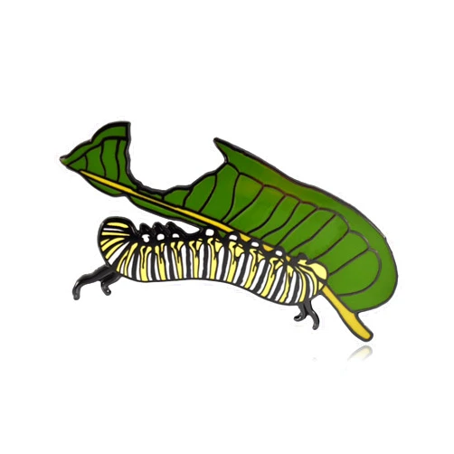 Clayton Jewelry Labs Monarch Butterfly Caterpillar Chrysalis Hard Enamel Pin