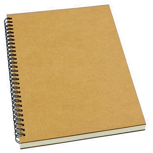YUREE Spiral Notebook/Spiral Journal Lined, B5 Hard Kraft Cover Wire Bound Notebook Ruled, 70 Sheets (140 Pages), 10.5