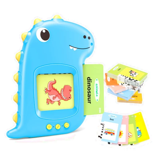 Kizmyee Toddler Toys Talking Flash Cards for Toddlers: 224 Sight Words Autism Sensory Toys for Autistic Children Speech Therapy Toys Pocket Speech Educational Toys for Boys and Girls (Blue)