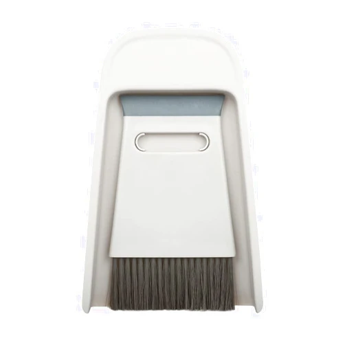 CHANHOO Mini Broom and Dustpan Set - Soft Portable Cleaning Brush and Dustpan Set, Small Dustpan and Brush Set for Office Cleaning, Sofa, Desk, Pet Nest etc. (Grey)