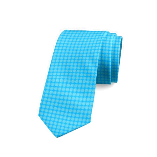 Ambesonne Men's Tie, Aqua Tone Layout of Items, 3.7