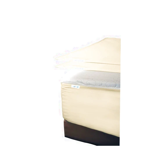 RAJVEER TEXTILE Zip On Fitted Sheet - Includes 1 Fitted Base + 2 Zip Sheet - Easy to Handle, Won’t Pop Off Sheet - Full Sheet- 600 TC Cotton Fitted Sheet- 18