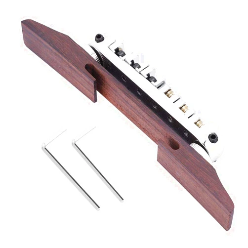 RiToEasysports Bridgen,Guitar Bridge with Roller for 6 String LP SG Jazz Guitar.(silver) Played Accessories Guitar Bridge Tune-O-Matic Roller Bridge 6 String Banjo Guitar Bridge