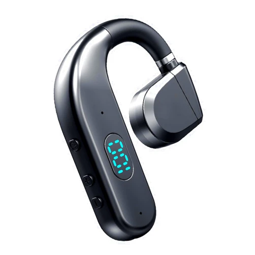 Xmenha One Ear Headset Open Ear Air-Bone Conduction Headphones Wireless Bluetooth Headset Earpiece with Microphone for Cell Phones 30H Playtime Air-Bone Conducting Ear Piece Earphones for Sports Work