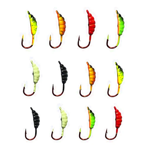 Laxygo Ice Fishing Jigs Fishing Bait Jigging Lures Kit Winter Metal Lures