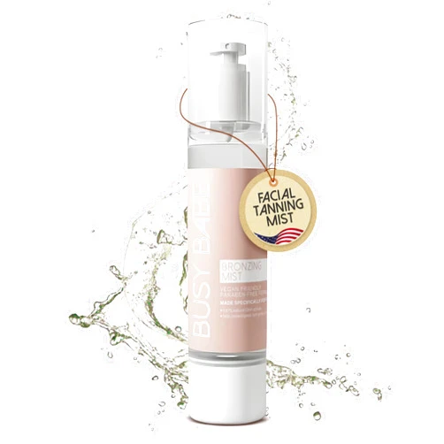 Busy Babe Bronzing Facial Tanning Mist - Face Tanner Spray For A Natural, Non-comedogenic Tan - Daily Self Tanning Mist With 100% Natural DHA Actives - Quick Tan Spray For Face - 3.38 Fl Oz