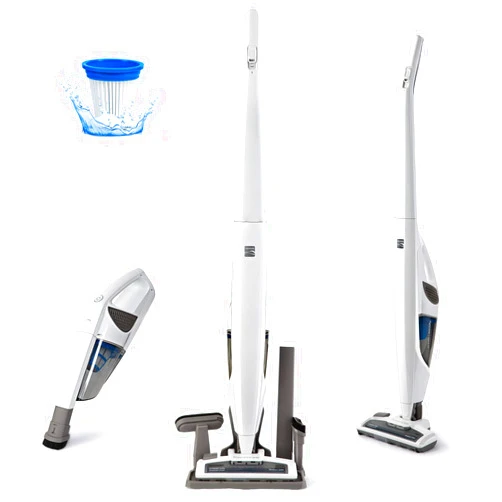 Kenmore DS1030 Cordless Stick Vacuum Lightweight Cleaner 2-Speed Power Suction LED Headlight 2-in-1 Handheld for Hardwood Floor, Carpet & Pet Hair, White
