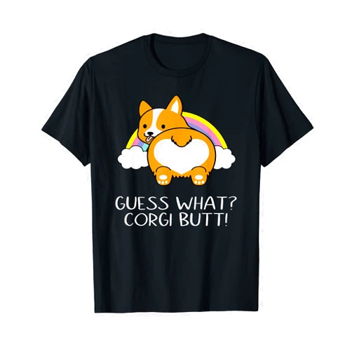 HuskimoZo Designs Guess What Corgi Butt Cute Rainbow Corgi Lover Owner Gift