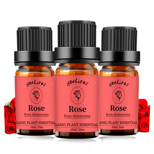 Leebbus222 Rose Essential Oil Organic Aromatherapy Oils , Mother's Day 100% Pure Rose Oil Gifts 10ML*Top 3 Set