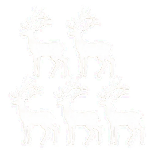 NUOBESTY 10pcs Wooden Reindeer Cutout Rustic Christmas Tree Hanging Decorations Ornaments Wood Slice for DIY Crafts Embellishment