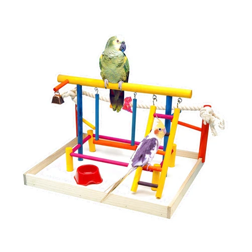 Penn-Plax Bird Life Wooden Playpen – Perfect for Sun Conures, Ring Necks, and Similar Sized Parrots – Extra-Large