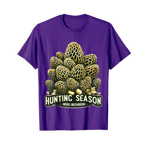 Humorous Gifts for Foraging Hunting Season Morel Mushroom Foraging T-Shirt