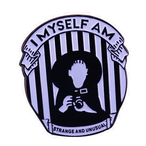 Pinstant Beetlejuice Lydia I myself am strange and unusual 1.25