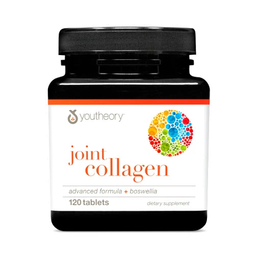Youtheory Joint Collagen Advanced - Collagen Supplement - Joint Support & Health - Collagen for Bones and Joints for Women & Men - with Boswellia Extract, Turmeric & Quercetin - 120 Tablets
