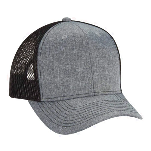 PELLC 1 Dozen (12) Wholesale Charcoal/Black Trucker Hats 6 Panel Yarn Dye Suit Fabric Sold by Paynter Enterprises LLC