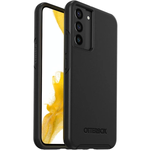 OtterBox Galaxy S22+ Symmetry Series Case - Black, Ultra-Sleek, Wireless Charging Compatible, Raised Edges Protect Camera & Screen