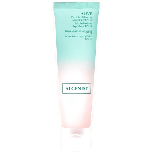 Algenist ALIVE Prebiotic Balancing Moisturizer SPF15 - Moisturizing Mineral Sunscreen for Face, Neck & Chest with Prebiotics - Zinc Oxide Facial Sunscreen (50ml / 1.7oz)