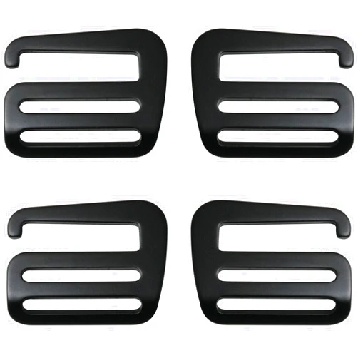 LUORNG Wave Buckles 2Pairs 38mm G-Hook Backpack Strap Belt Hardware Carabiners Hook Outdoor Webbing Buckle Clips Adjustable Buckles Backpack Luggage Strap Webbing (2 Left + 2 Right)