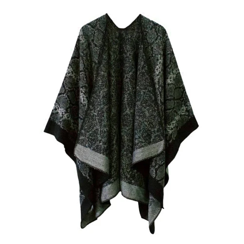 Urban CoCo Women's Vintage Pattern Open Front Poncho Cape Shawl Winter Shawl Wraps