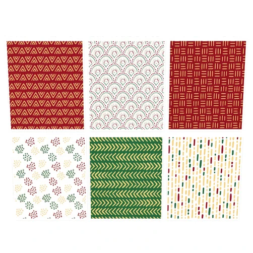 Whaline 6Pcs Christmas Swedish Dishcloths Boho Geometric Kitchen Dish Towels Reusable Washable Cotton Kitchen Towels for Xmas Cooking Wiping Home Kitchen Decor, 6.7 x 7.7 Inch