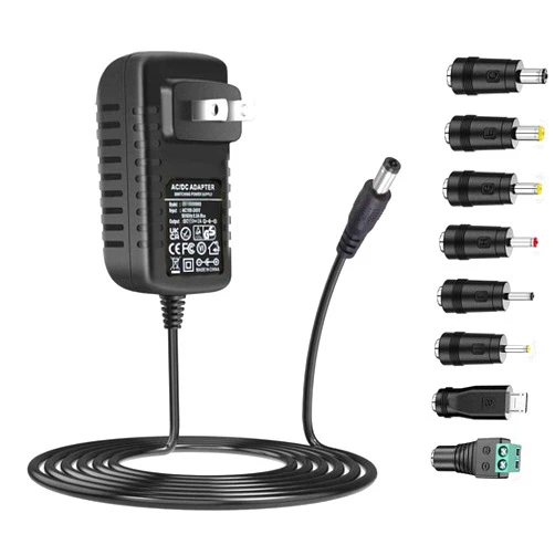 GuanTing Universal AC Adapter 15V 1A Power Supply 15W AC110V to DC15V Power Driver 15V 100mA~1000mA All Compatible with 8 DC Plug Tips adapters Charger Transformer AC-DC Adapter (DC15V~1A)