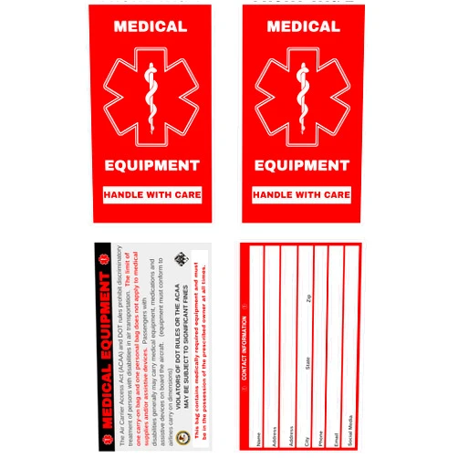MEDICAL EQUIPMENT LUGGAGE TAG Set of 2 (MELT-111)