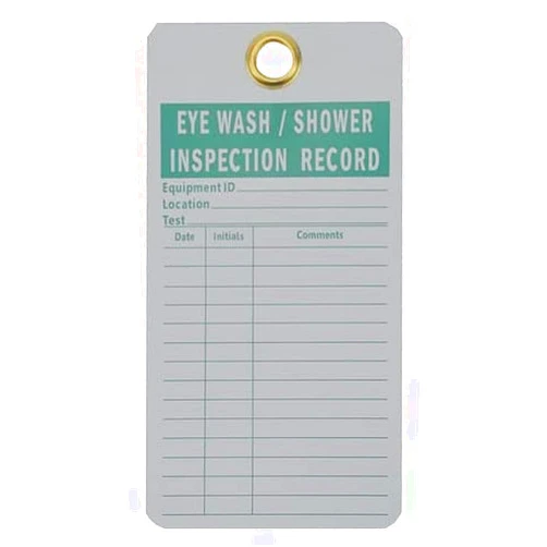 MDMprint Eye Wash/Sh Inspection Rcd Tag, PK25