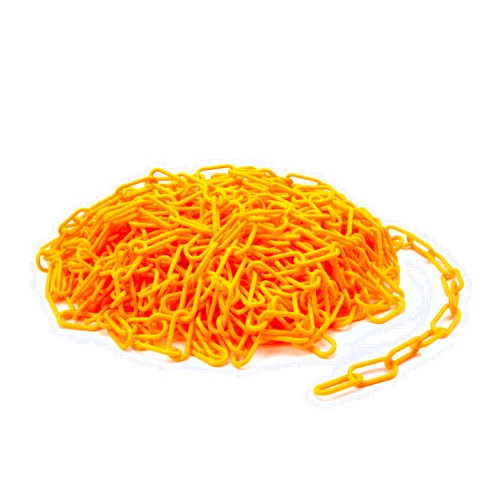 Steelman 100-Foot Orange Plastic Safety Barrier Chain for Construction Site/Garage, Non-Marring/No-Rust Plastic, High-Visibility Orange