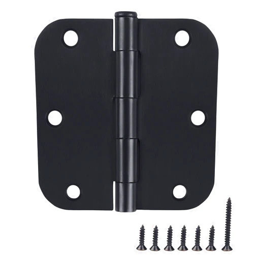 KIW 12 Pack Black Door Hinges Black Matte Black Hinges for Doors 3 1/2 Interior Door Hinges 3.5