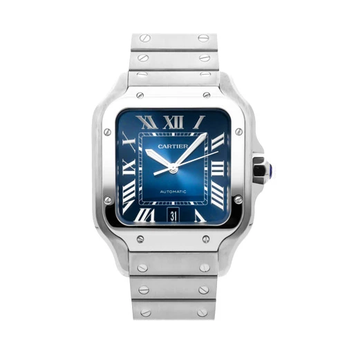 Cartier Santos De Large Model Blue Dial Men's Watch WSSA0030