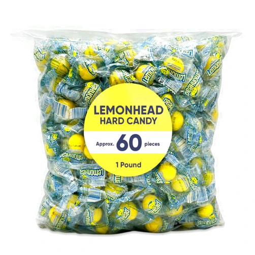 CHAIN & JO SWEETS Leemonhead Hard Candy 1 Pounds Approx 60 pieces of Sour Flavor - Yellow Candy For Candy Buffet Party Favor - Hard Candy Individually Wrapped - Lemon Drops Hard Candy Old Fashioned - Holiday Bulk andy - Sweet and Sour Candy