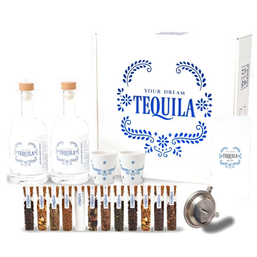 Your Dream Party Shop Tequila Gifts for Men - Tequila Making Kit - Tequila Infusion Kit Gift Set with Bottles, Wood Chips, Botanicals,Tequila Set,Tequila Gifts for Women, Bourbon Kit Mens Gift Set (No Alcohol Included)
