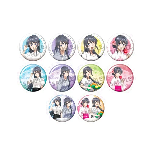 Hobby Stock Seishun Pig Yaro Series Drawing Trading Can Badge Mai Sakurajima Summer Vacation Ver. Box of 10