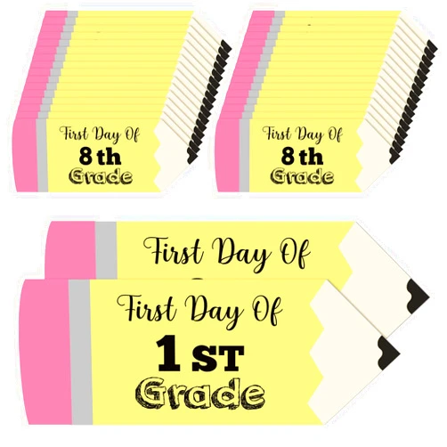 Liliful 16 Grades First and Last Day of School Pencil Photo Prop Signs Back to School Signs Reversible School Props Signs from Preschool to College for Girl Boy Students, 13 x 15 Inch