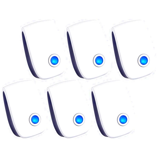 Zybeauty 2026 Upgraded Ultrasonic Repellent, Electronic Plug in Indoor Pest Control Repeller for Mouse, bat, Mosquitoes, Fly Fleas, Roach, Rodents 6 Packs
