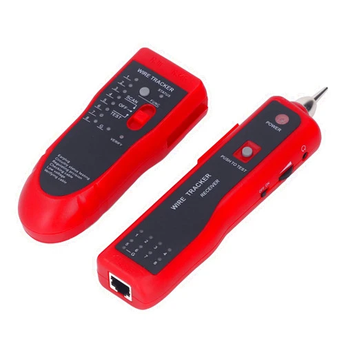 TEMKIN Network Cable Tester, Line Sequence Testing Adjustable Sensitivity Simple Operation ABS Wire Tracer with Earphone for Switch Router Analyzer