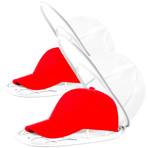 Haiou Hat Washer Cage Hat Cleaner Hat Washer for Baseball Caps for Washing Machine or Dishwasher for Flat & Curved Hats, White (2-Pack)