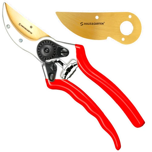 Haus & Garten ClassicPRO Titanium Bypass Pruning Shears and Replacement Blade Bundle