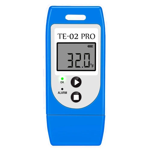 Aprvtio Temperature Data Logger, TE-02PRO Multi-Use USB Temperature Recorder with 32000 Readings, Auto PDF & CSV Reports, LED Alert Indicator, 1-Year Battery Life