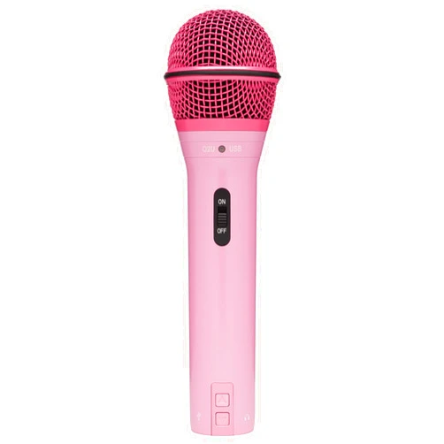 Samson Q2U USB and XLR Handheld Dynamic Microphone with Cardioid Polar Pattern for Podcasting and Live Streaming (Pink)