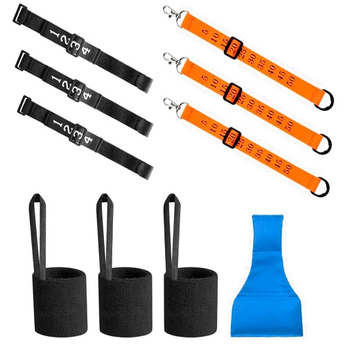 Ecmln 10PCS Football Referee Gear Kit- Includes 1PCS Referee Bean Bag 3PCS Football Referee Chain Clips 3PCS Nylon Numbered Wrists 3PCS Football Down Indicators for Professional Football Referee Accessories