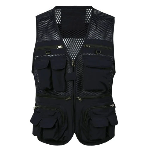 Yipin Shang men mesh vest summer outdoor travel work fishing photo safari quick dry lightweight utility pocket vest