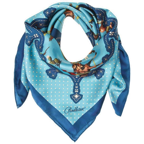 Pendleton Silk Scarf, Desert Riders Blue, 1-SZ