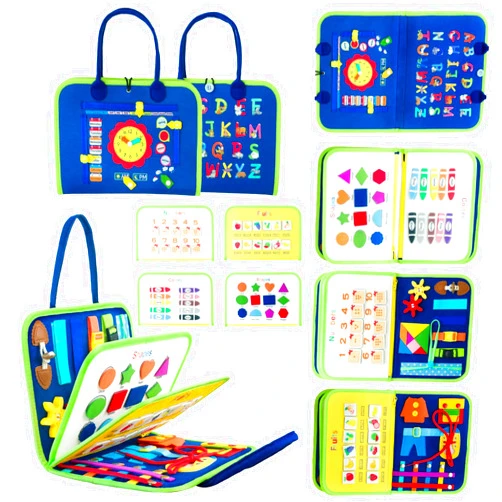 Generic Busy Board for Toddlers, Montessori Toys for Toddlers, 89 PCS Learning Accessories, Educational Toddler Travel Toys, Girls Toys, Boys Toys, Toddler Learning Resources