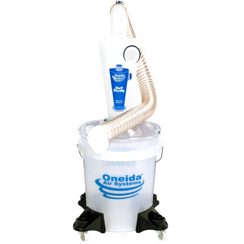 Oneida Air Systems Dust Collector & Cyclone Separator Kit DD Deluxe 5-Gal - Clear Bucket - Portable