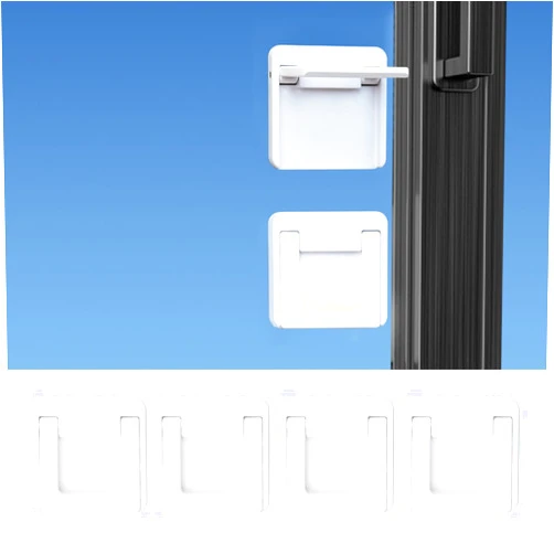 MUNCVY Sliding Door Lock, Safety Sliding Glass Door Lock for Sliding Glass Doors, Sliding Windows, Sliding Closet, No Screws or Drilling Tools Needed Style1
