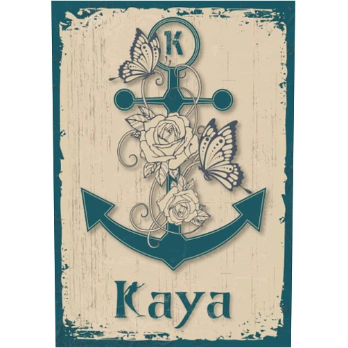 Joanna Vivi GR Publishing Kaya: Notizbuch A5 | Personalisierter vorname Kaya | Monogramm K | Geburtstagsgeschenk für Frau, Mutter, Schwester, Tochter | Design Anker | 120 ... A5 (14,8 x 21 cm) (German Edition)
