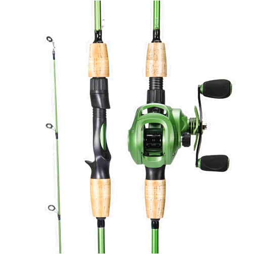 Sougayilang Fishing Rod Reel Combos, Graphite 2Pc Blanks Fishing Pole with Casting & Spinning Reel, Stainless Steel Guides