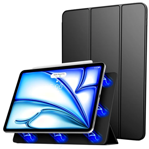 TiMOVO Magnetic Case for iPad Air 11 Inch (M3/M2-2025/2024), iPad Air 5th/4th Generation Case (2022/2020) 10.9 Inch, Smart Folio Magnetic Trifold Stand Cover, Auto Wake/Sleep - Black